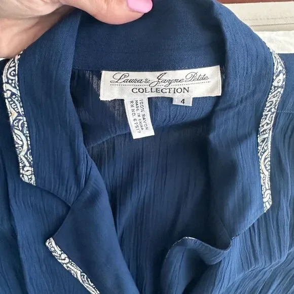 Vintage 80s nautical navy blue jumpsuit - Picture 10 of 10